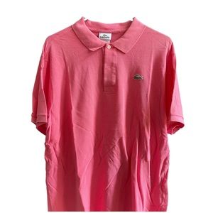 LACOSTE Polo Shirt Coral Short Sleeve Alligator Preppy Size 6 (XL)